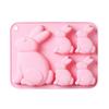 5 Easter Rabbit Silicone Mold Festival Cake Baking Plate Ice Baking DIY Auxiliary Food Making Mold