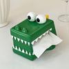 1pc Creative Crocodile Tissue Box Holder - Decorative Square Resin Tissue Dispenser with Playful Design for Home or Office Decor