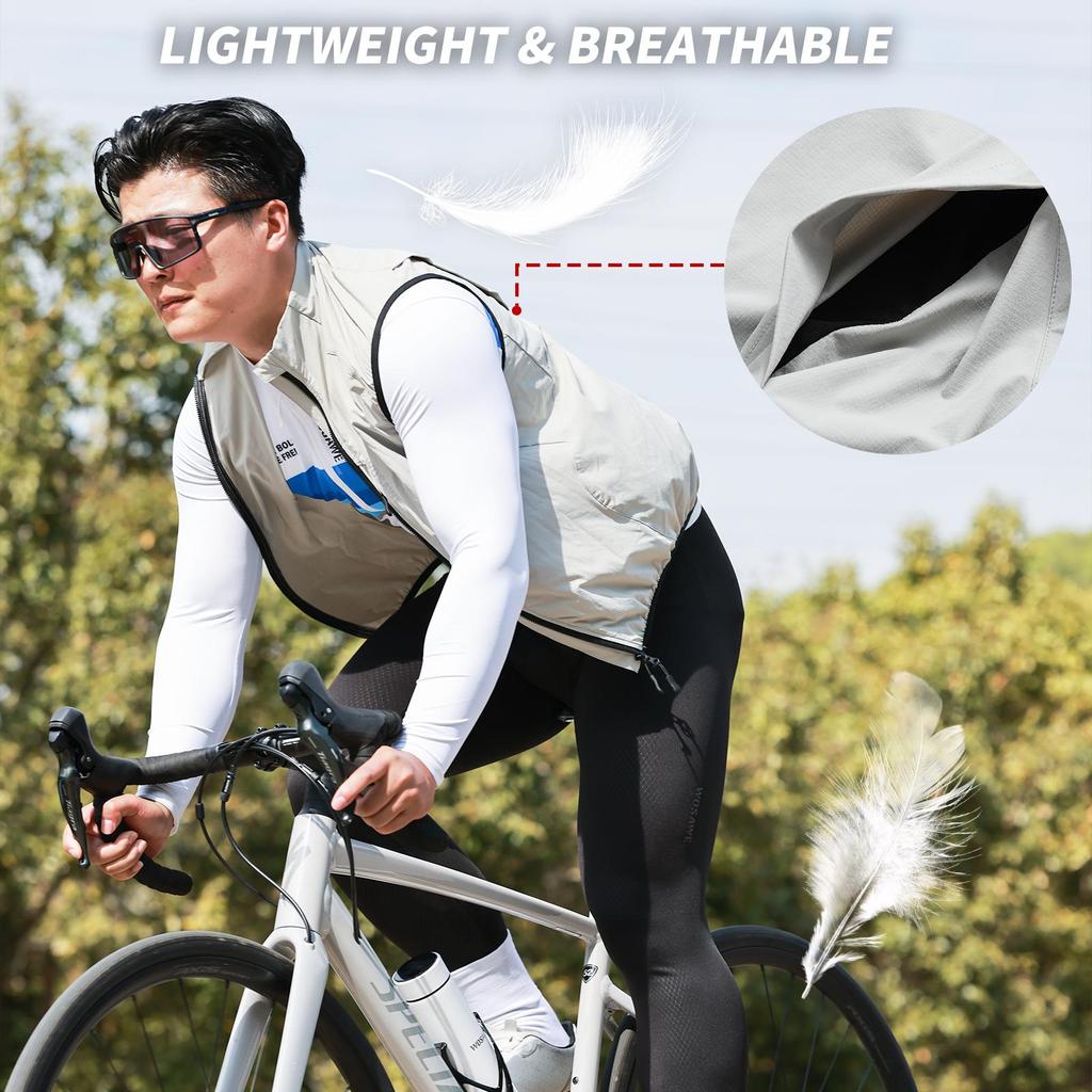 Wosawe Men Women Unisex Spring Summer Light Breathable Mountaineering Windproof Camping Fishing Cycling Vests