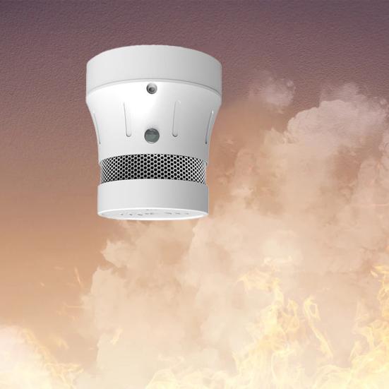 Smoke Detector High Mini Wireless Fire Sensitivity Loud Detector Home Security for Living