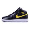 Jordan Air Jordan 1 Амортизация, Износостойкие Высокие Винтажные Баскетбольные Кроссовки Мужские Черно-Желтые 554724-070