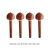 4Pcs Wood Cello Pegs Tuners Set Mahogany Cello Pegs Cello Part Tuning Pegs