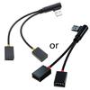 USB-разветвитель Y-образный кабель 1 штекер на 2 гнезда Удлинитель Адаптер питания Конвертер
