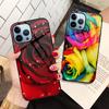 Чехол с цветочным рисунком «Красная роза» для Iphone 14 13 11 12 Pro Max Mini Xs Xr X 7 8 6s Plus Se 2022, задние чехлы из закаленного стекла