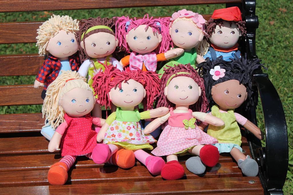 HABA Лизе Мягкая кукла с голубыми глазами и рыжими косичками 12"