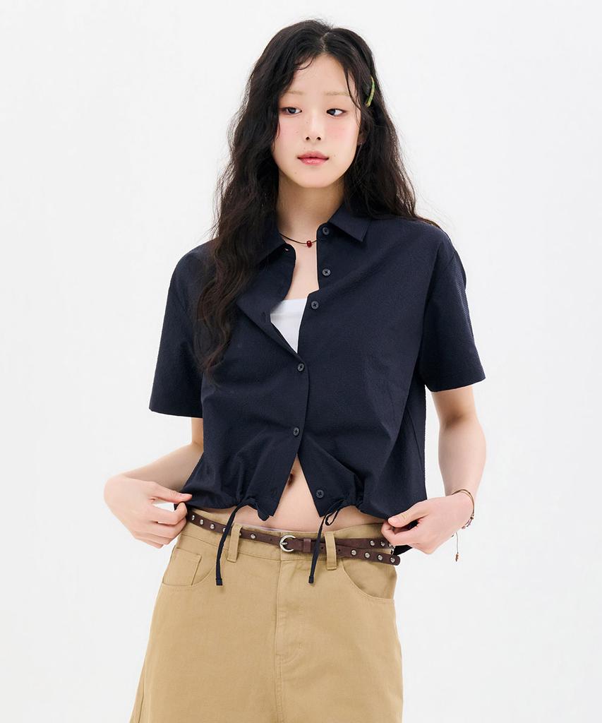CHASECULT Women'S Seersucker Short Sleeve Shirt-Fbrg5574D04