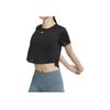 Nike Dri-FIT One Printed Logo Solid Color Round Neck Short Sleeve T Shirt Women Tops Black DD4955-010