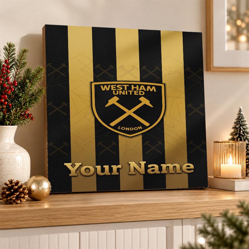 West Ham United FC Custom Name Text 5D Diamond Painting Kit DIY Full Drill Diamond Art Decoration