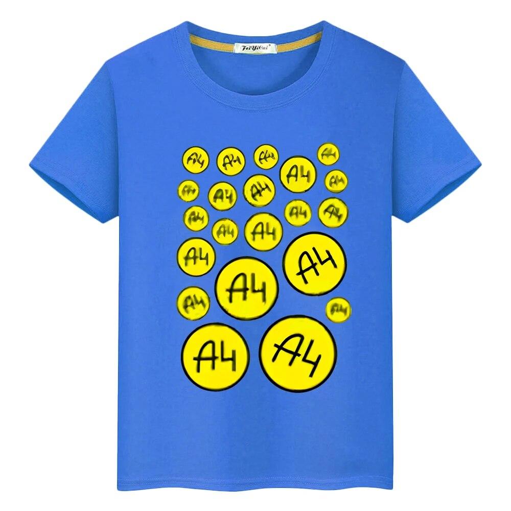 Vlad A4 Summer T-shirt 100%Cotton Anime Tees Short Boys Tops Merch A4 Lamba Pride Tshirt Y2k One Piece Kids Clothes Girls