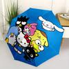 Hello Kitty,Sanrio Characters Automatic Opening and Closing Folding Umbrella with 8 Rib Frame and Compact Travel Design,perfect for All Oc