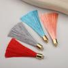 4Pcs Beautiful Tassels Gold Color Plastic Top Fine Polyester Thread 5.5cm Short Tassels Bookmark Tassels