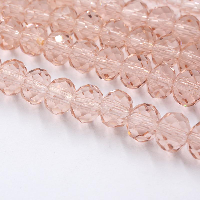 Ярко-розовая серия, разноцветные рондели диаметром 4/6 мм, граненые хрустальные бусины, кварцевые подвески, бусины для изготовления ювелирных изделий, аксессуары