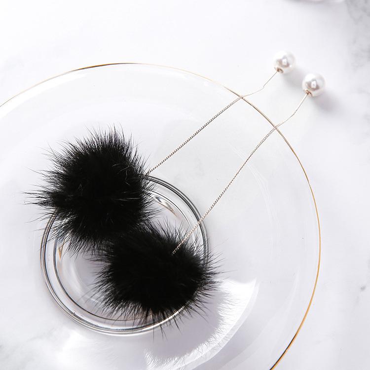 Корейские длинные серьги-игл S925 Silver Star & Moon Leaf Clover для женщин