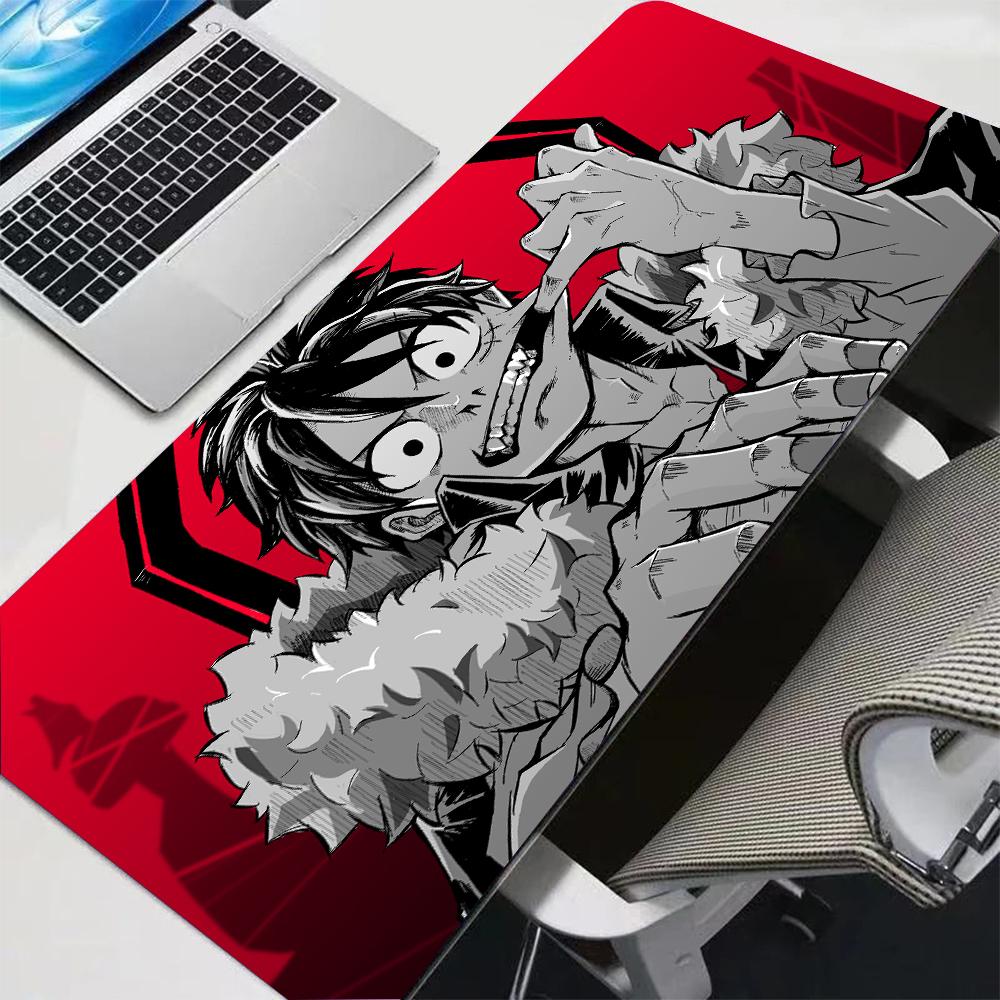 Anime One Piece Luffy Extended Mouse Pad HD Printing Lockedge NonSlip Rubber Keyboard Pad Big Deskmat PC Gamer Accessories