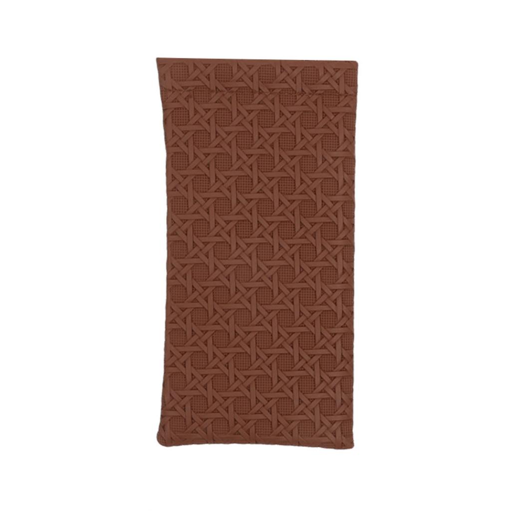 1 шт. Минималистичный элегантный модный чехол для очков с плетеной текстурой из искусственной кожи, портативный ящик для хранения солнцезащитных очков, прочный защитный контейнер