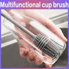 New Long Handle Baby Bottle Brush Glass Water Bottle Brush Non-toxic Kitchen Cleaning Tool Pack