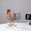 2D Rooster Acrylic Sign Decorative Plaque Unique Chicken Ornament Flat with Base for Cafe
