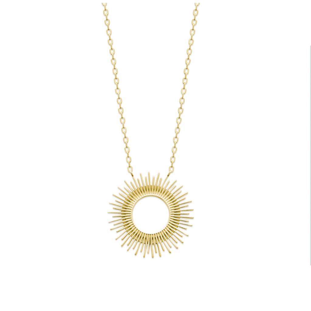 Les Trésors De Lily [R3582] - Gold Plated 'Cléopatra' Necklace - 23 Mm (Sun)