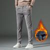Men's Autumn and Winter Corduroy Thicken Pants Narrow Leg Casual Pants Thermal Plush Trousers Male