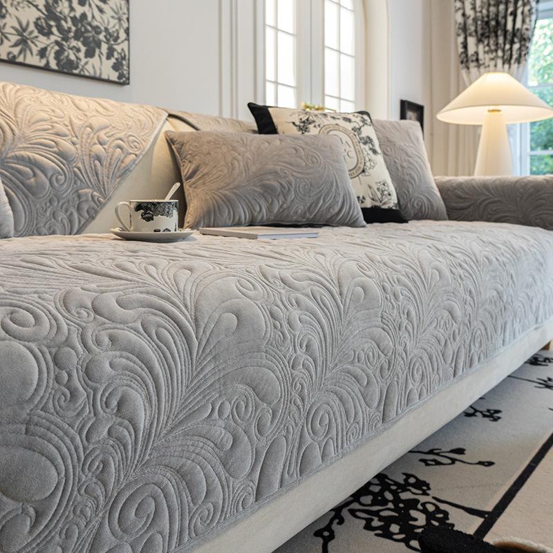 Осенне-зимняя подушка для дивана, высококачественные нескользящие подушки для сиденья, утолщенный флисовый чехол для дивана, ткань