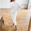 Autumn and Winter Women's Sweater Set Fashion High Neck Loose Fit Women's Set Skirt