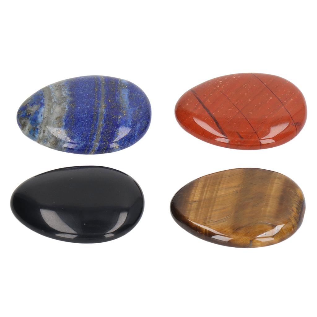 4 шт. камень для снятия стресса и медитации на большом пальце небольшой портативный овальный кабошон для домашнего офиса