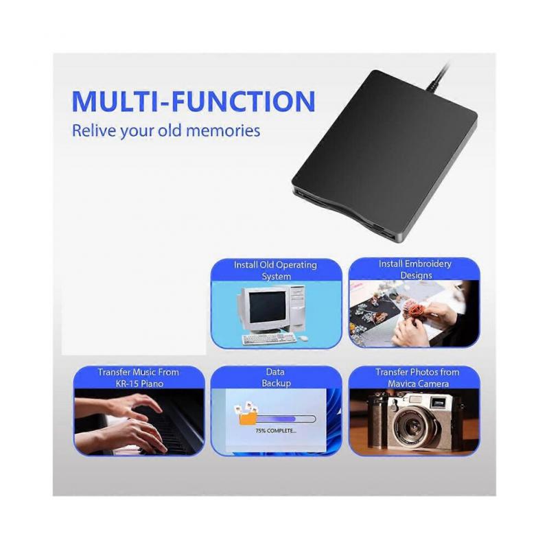3.5 Inch External Floppy Disk Drive with USB Type-C