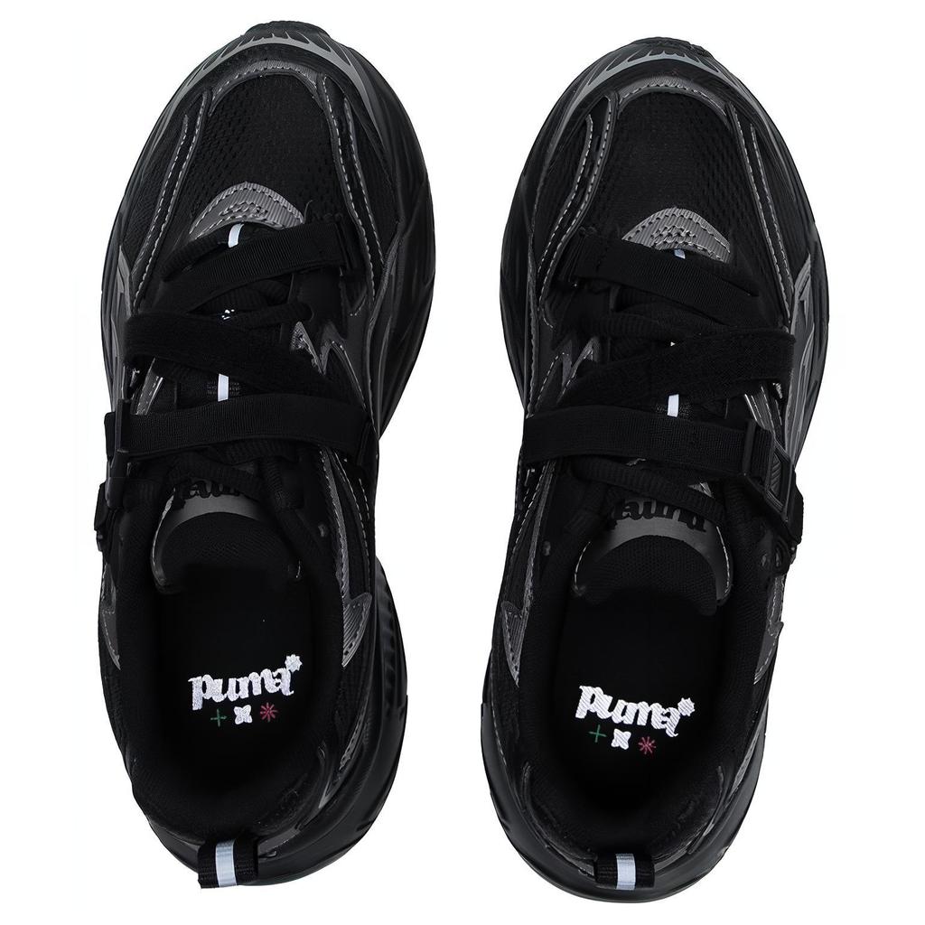 Puma Morphic Fabric Synthetic Leather Comfortable Simple Shock Absorption Non-Slip Low-Top Casual Shoes Unisex Casual Shoes Black 398330-02