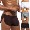 Mens Sexy Solid Short Breathable Ice Silk Underpants Pants Pouch Boxer Underwear