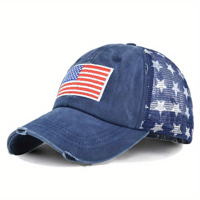 2Pcs Men Women Sports Baseball Cap Necklace Set Couple Cross Pendant Necklace Embroidery Duck Tongue Mesh Cap Fashion Casual Sun Protection Shade Cap