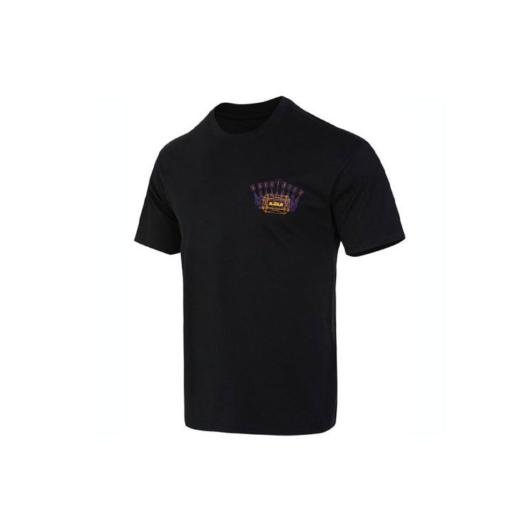 Nike Логотип с принтом короны в американском стиле ретро, спортивная футболка с короткими рукавами и заниженными плечами, мужские топы, черные FJ2351-010