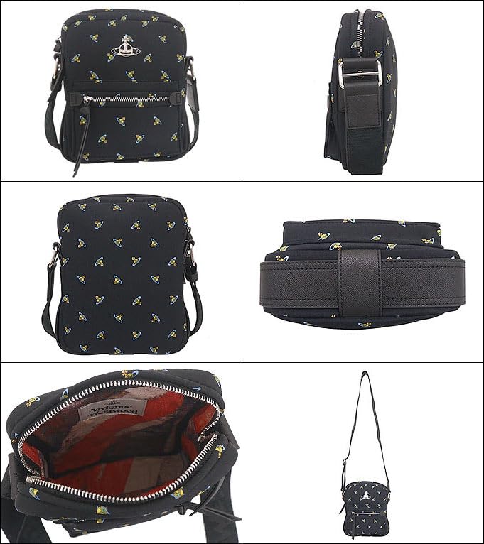 Vivienne Westwood Bag 4803000BU W00ZQ Black Jackson Orb Print Orb Motif Small Crossbody Satchel [Vivienne Westwood] (Shoulder Bag) Women's [Brand]