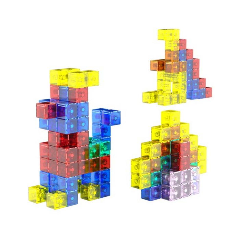 Plastic Puzzle Magnetic Cube STEM Toy Building Blocks Cube Building Toys Magnetic Kids Toy