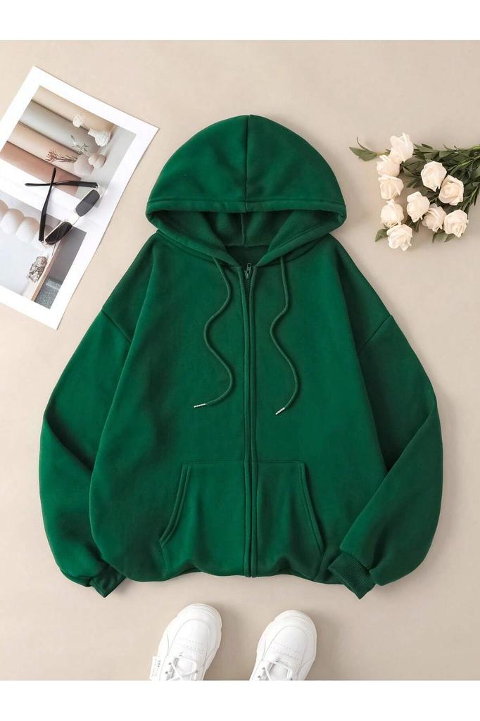 Men's Plus Size Cardigan Unisex Zippered Hooded Sweatshirt