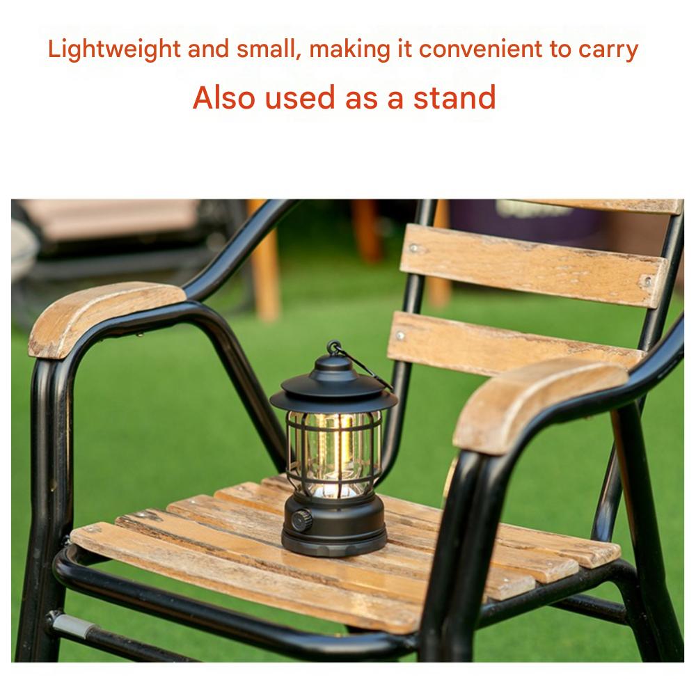 Hanging Rechargeable LED Camping Lantern, (Black)
