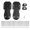 Manual Lawn Scarifier Garden Spike Sandals Grass Spike Shoes with Zinc Alloy Metal Buckle Straps