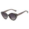 New Retro Leopard Print Gradient Cat Eye Women Sunglasses   Contrast Color Frame Design Personality Men Sun Glasses Uv400