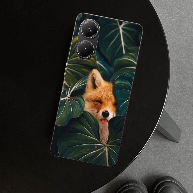 Чехол для телефона с животным лисой для Xiaomi Poco X6 X5 X7 Pro F7 Ultra Redmi 15C 15 13C 13 12C 12 10C 10 10A 9C 9A 9T 9 Coque Poco X6