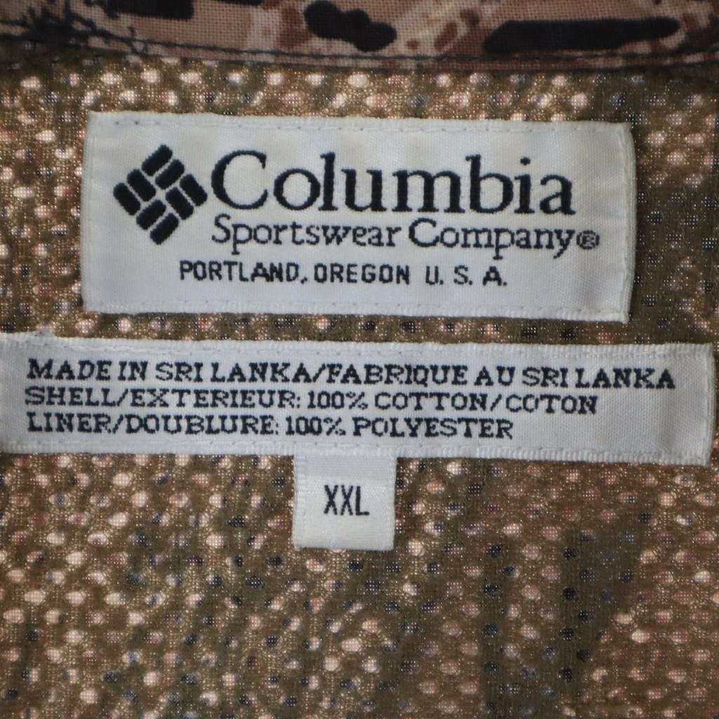 Columbia 90s Old Real Tree Camo Pattern Long sleeve Cotton shirt Men's Used