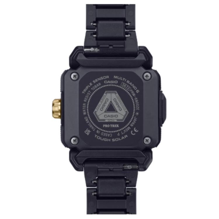 Casio PRW 6900 Водонепроницаемость 100м Солнечный кварцевый механизм Ремешок из смолы и нержавеющей стали Часы PRW-6900ZE-1
