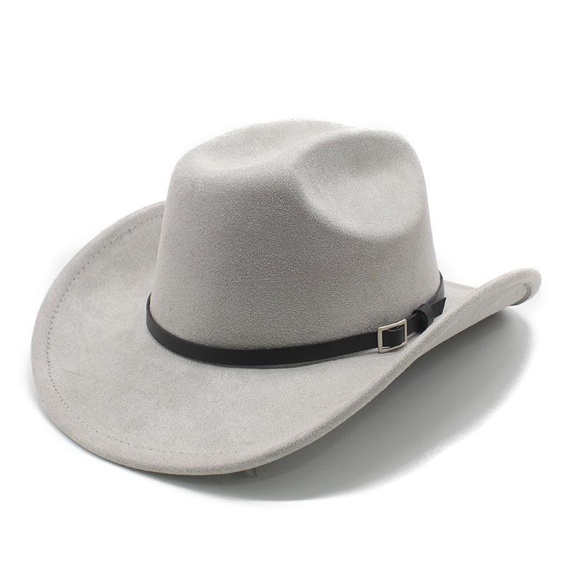 Big Edge One-Word Top Suede Western Cowboy Top Hat Jazz Hat Fashion Hat Retro Hat