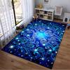 Blue Starry Swirl Pattern Carpet with Elegant Cosmic Design Background Suitable for use as an anti-slip for living room bedroom sofas