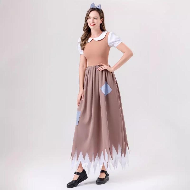 Костюм для спектакля «Белоснежка», Белоснежка, лохмотья, горничная, платье горничной, взрослый