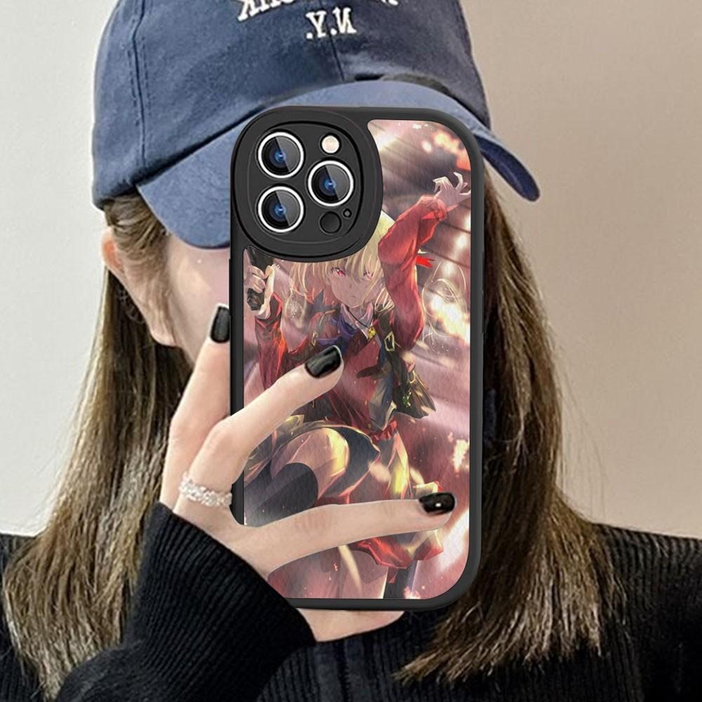 Чехол для телефона Lycoris R-Recoil в стиле аниме, твердая кожа, для iPhone 14 13 12 Mini 11 14 Pro Max Xs X Xr 7 8 Plus Fundas