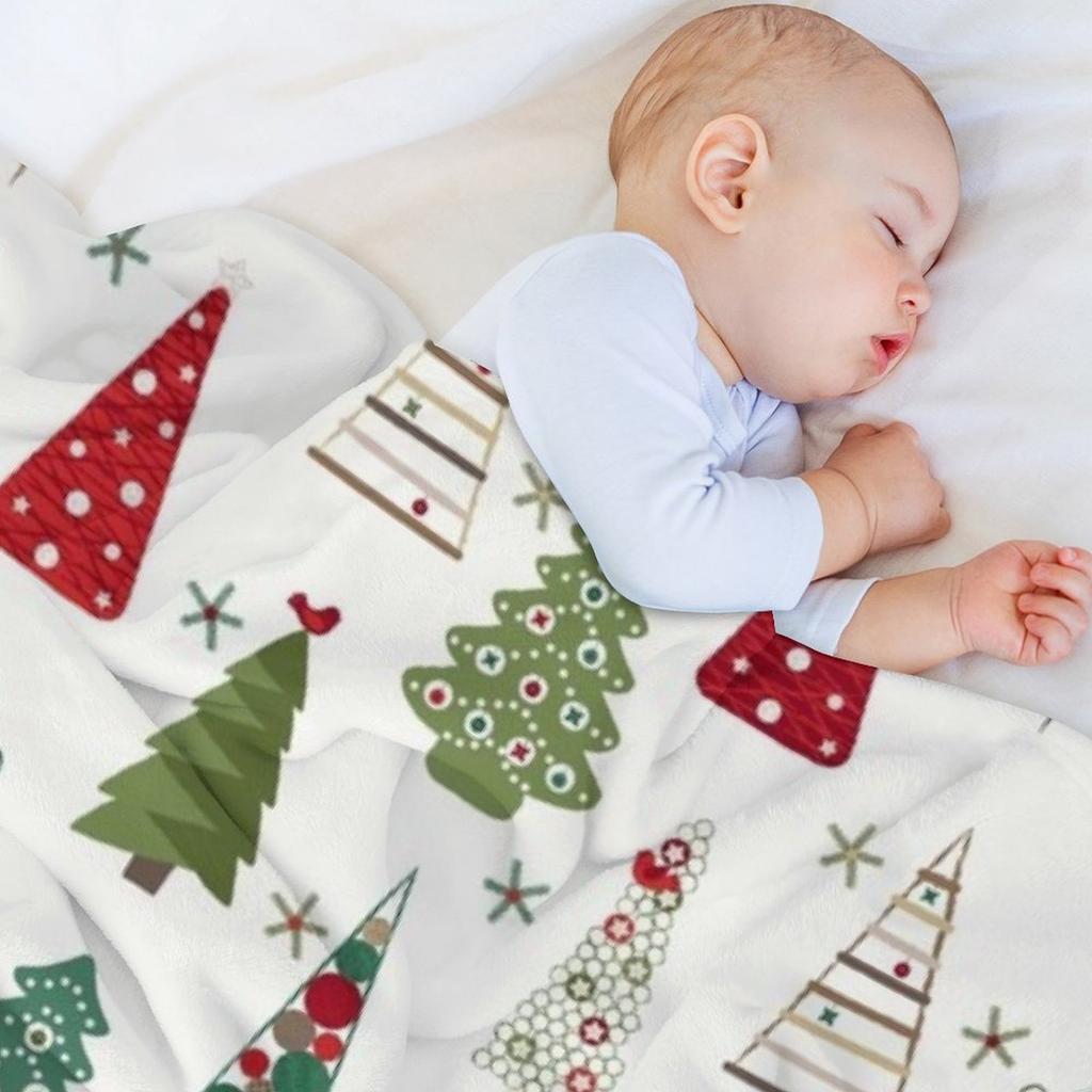 Шведский Минималистичный Узор Рождественских Елок - Классическое Красное и Зеленое Покрывало декоративные Покрывала на Кровать Одеяла