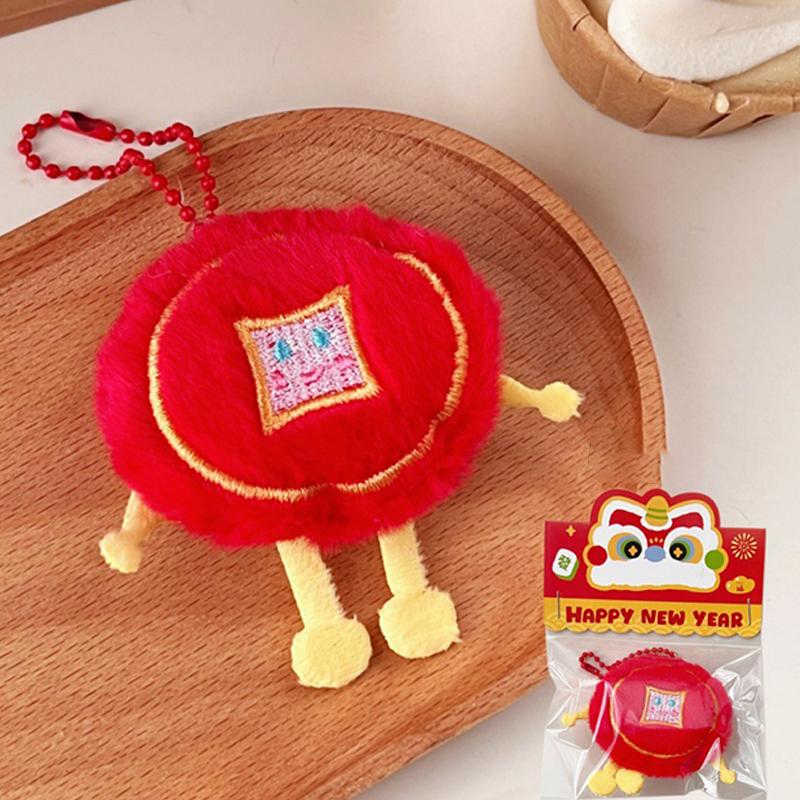 Мультяшные монеты, счастливая сумка, брелок, подвеска, модная плюшевая кукла, милый китайский стиль, брелок, рюкзак, украшение, подарки