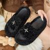 Платформа Женские Зимние Домашние Тапочки Плюшевые Теплые Толстая Подошва Шлепанцы Модные Удобные Домашние Тапочки