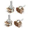 SOURCING MAP 4Pcs B10K 10kOhm 6 Broches Potentiomètre À Film De Carbone À Double Cône Rotatif À Arbre Divisé