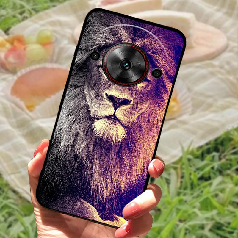 Чехол-бампер для ZTE Nubia Focus 5G, силиконовый, мягкий, с рисунком мрамора, черный, защитный
