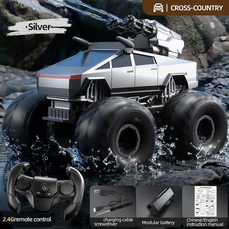Q213 Амфибия Радиоуправляемый Внедорожный Грузовик 2.4G 4WD Водонепроницаемая Машинка на Пульте Управления с Водяной Пушкой Игрушки для Детей